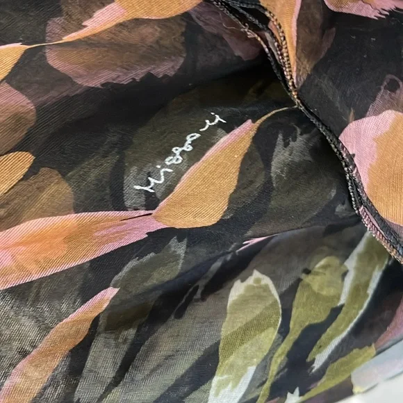 NWOT Missoni Italy 100% Silk Layered Ruffle Floral Watercolor Skirt 40 US 4 - Picture 3 of 7